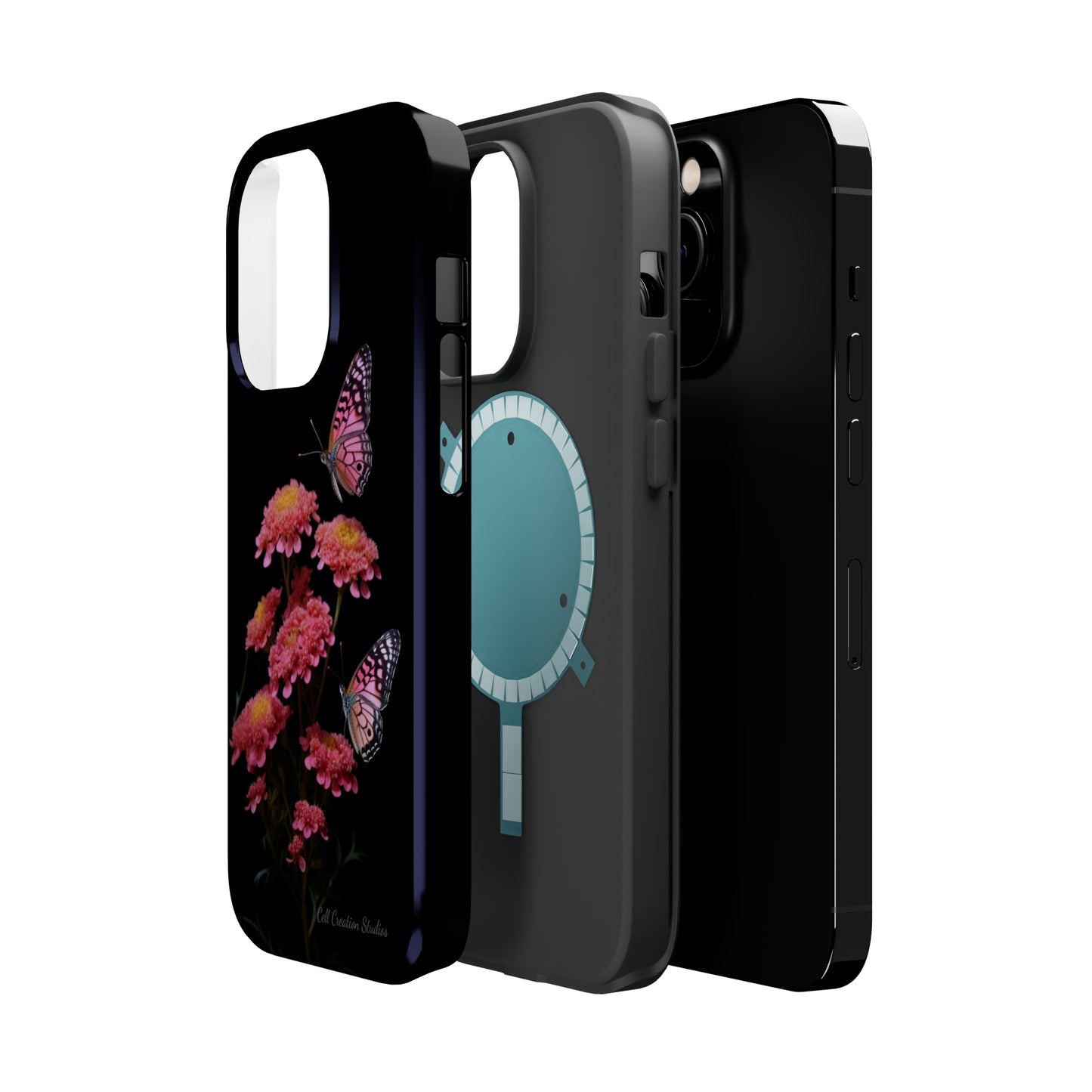 "Achillea Desert Eve Deep Rose & Butterfly" Phone Case -MagSafe Tough Case