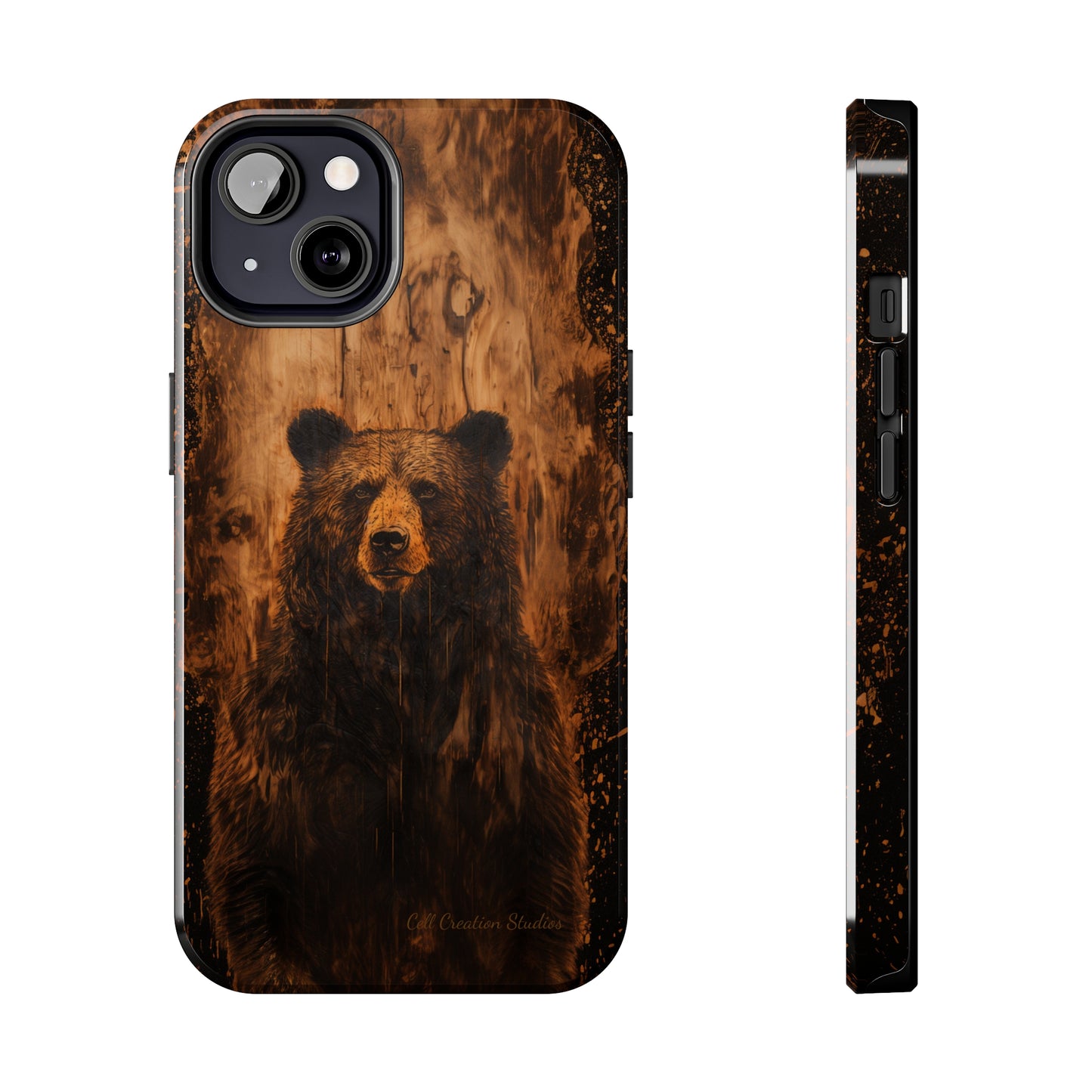 "Bear Wood Grain"-Tough Phone Cases