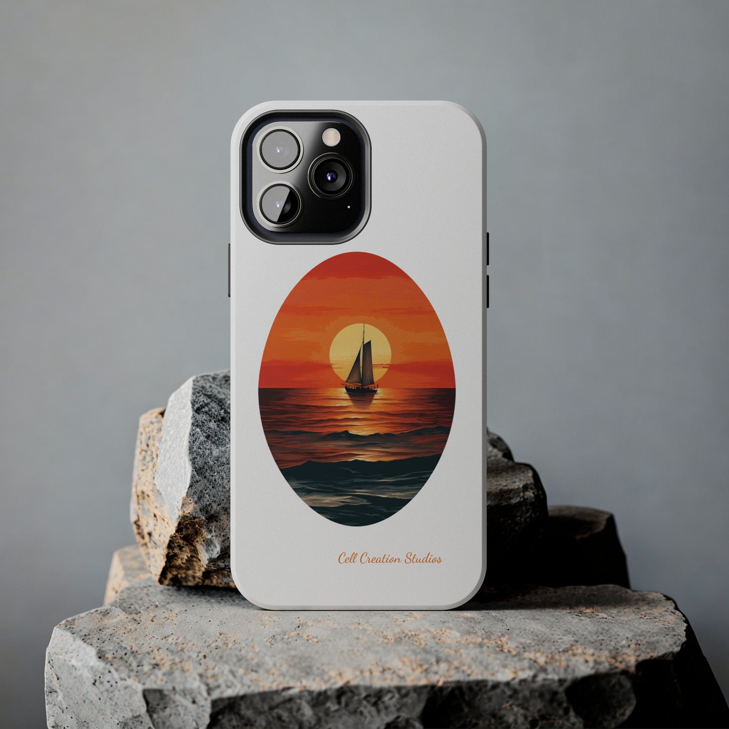 "Sailboat Sunset Serenity" -Tough iPhone Cases