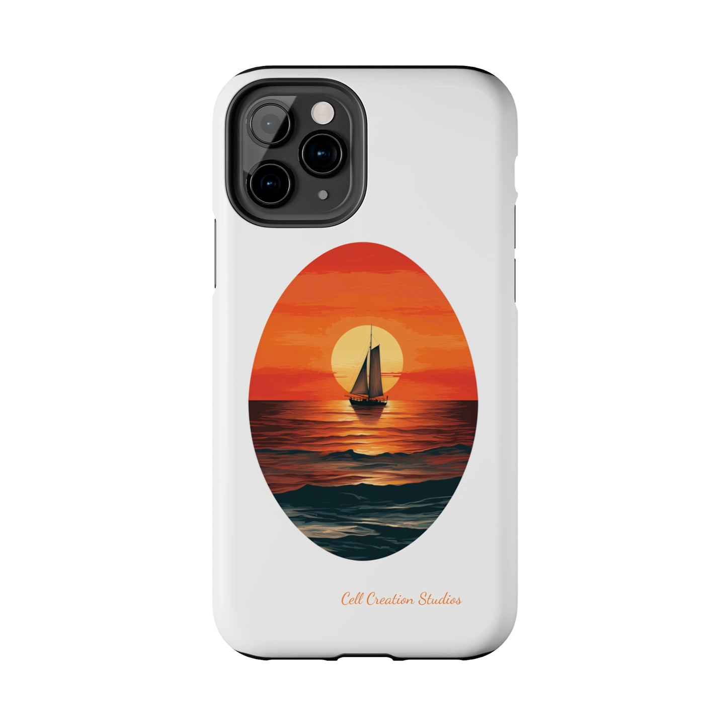 "Sailboat Sunset Serenity" -Tough iPhone Cases