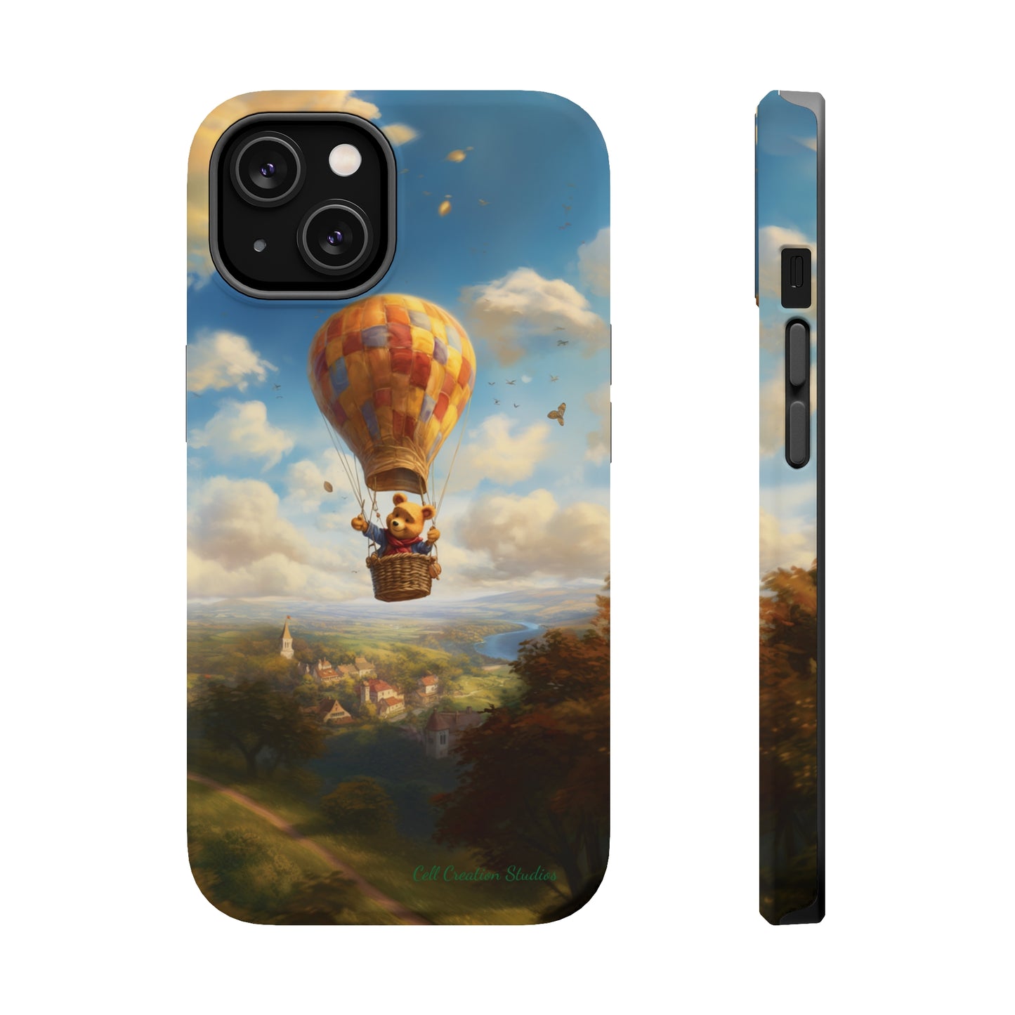 Introducing the "Winnie-The-Pooh's Balloon Adventure" Cell Phone Case – Soar to New Heights in Style -MagSafe Tough Cases