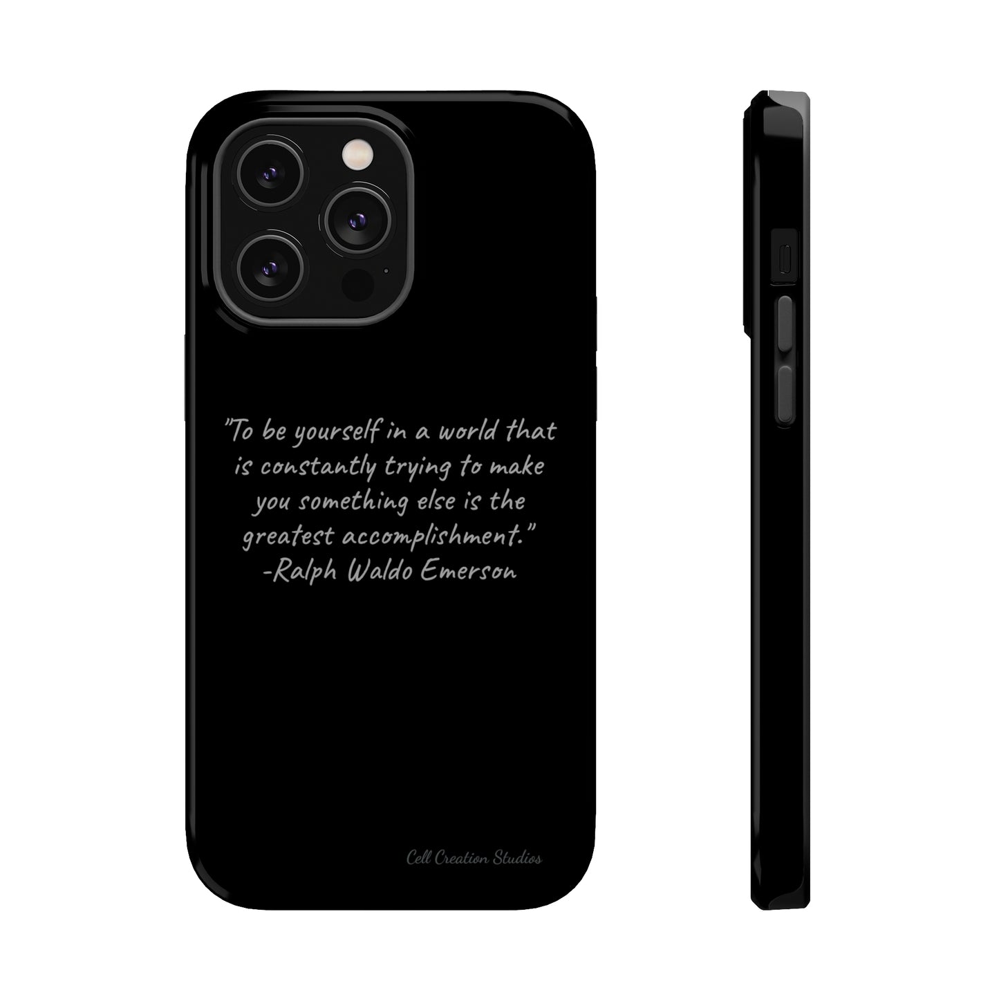 The "Embrace Your Authenticity" Ralph Waldo Emerson Quote Phone Case -MagSafe Tough Cases