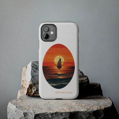 "Sailboat Sunset Serenity" -Tough iPhone Cases