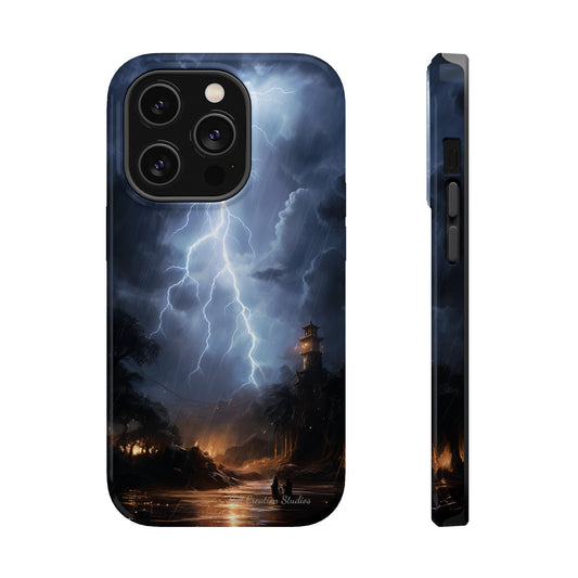 Introducing the "Electric Skies" Cell Phone Case – Unleash the Power of the Storm -MagSafe Tough Cases