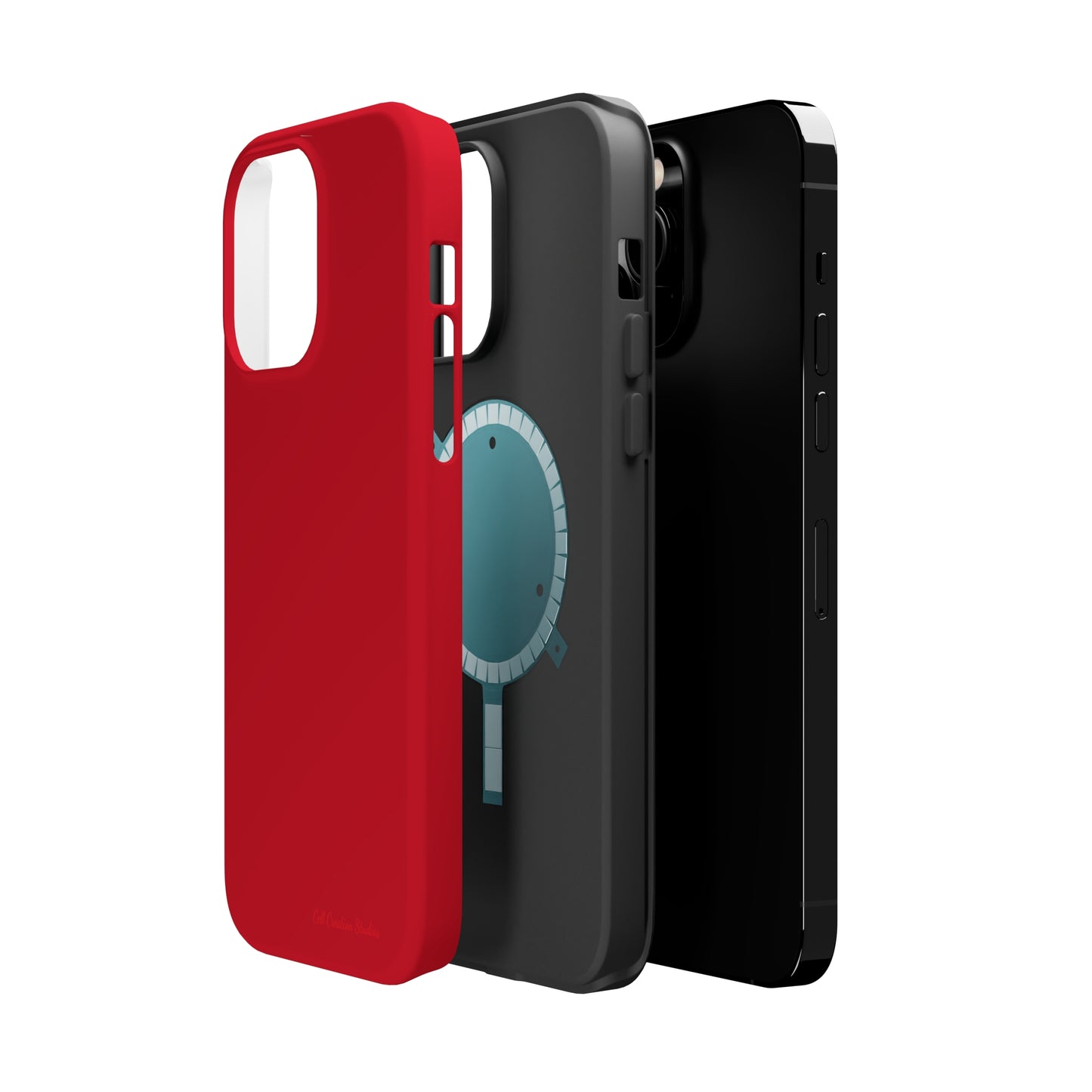 "Bold Crimson Shield" -MagSafe Tough iPhone Cases