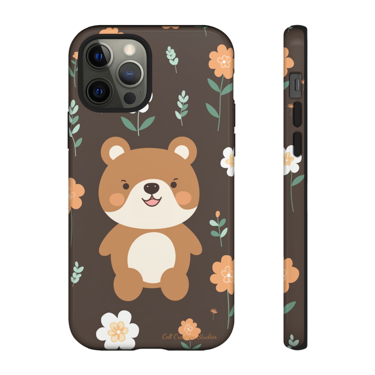 "Floral Bear Elegance" -Tough Phone Cases