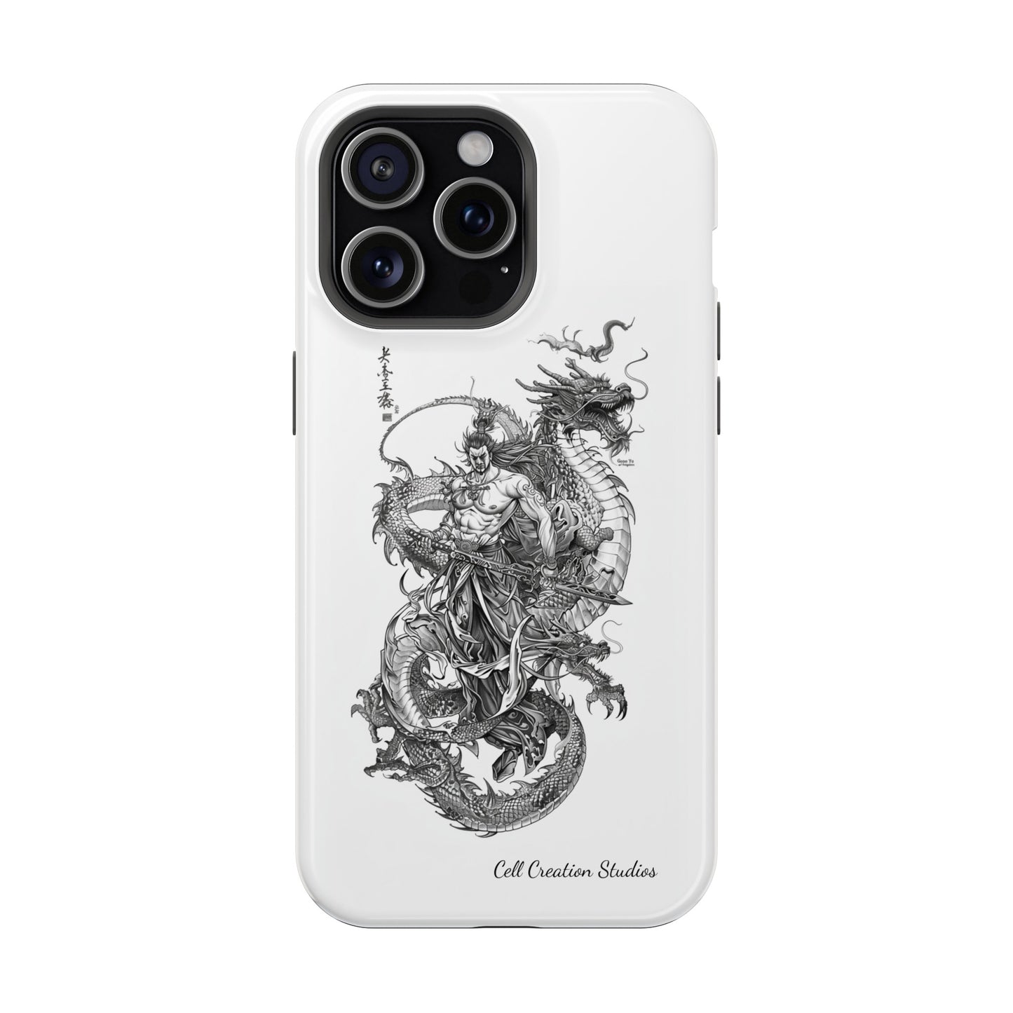 "Samurai and Dragon Sketch" -MagSafe Tough iPhone Cases