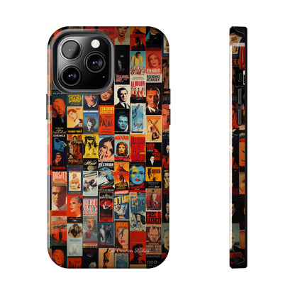 Introducing the "Vintage Movie Poster Collage" Cell Phone Case – Timeless Hollywood Charm -Tough Phone Cases