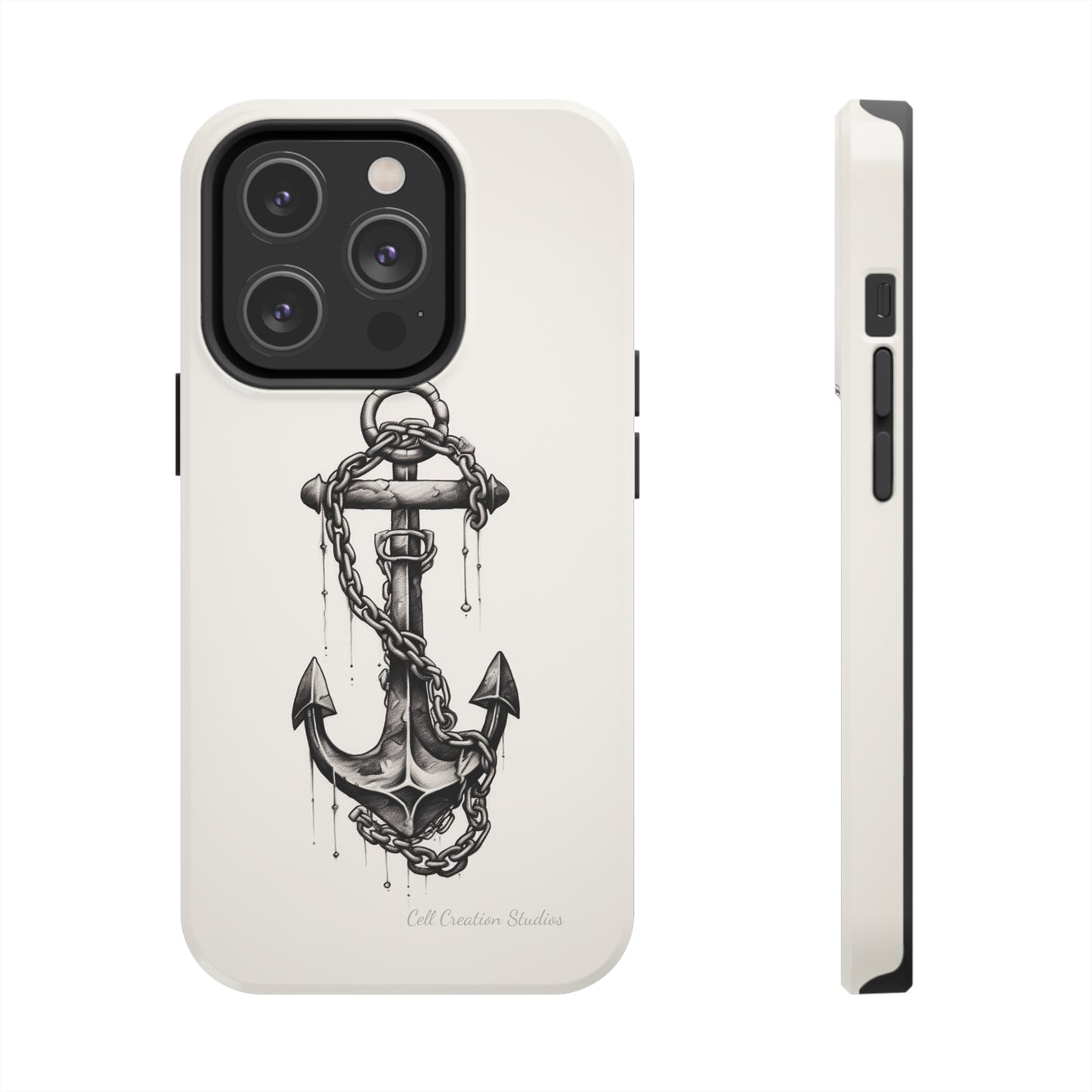 "Nautical Elegance Anchor" -Tough iPhone Cases