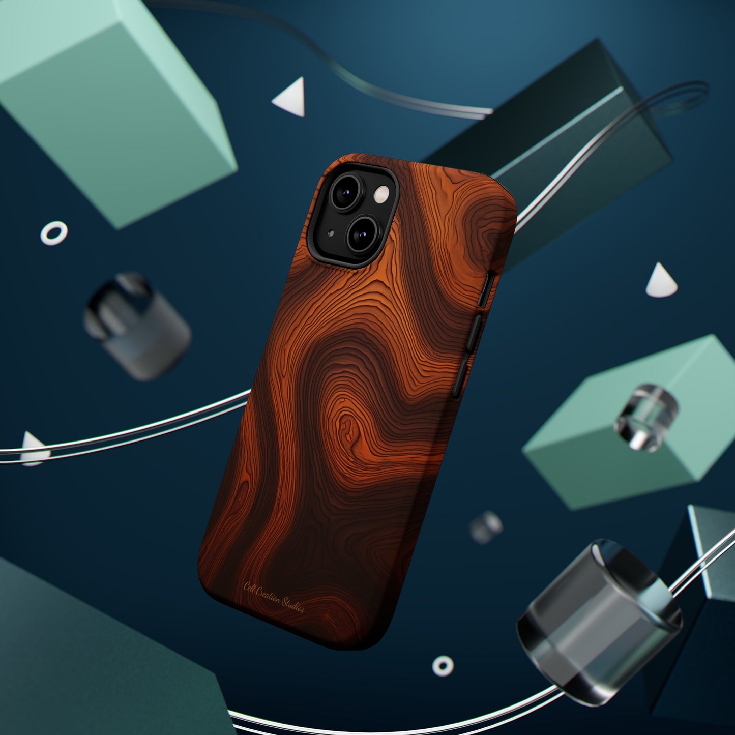 Introducing the "Natural Woodgrain" Cell Phone Case – Embrace Organic Beauty with Wood Pattern Design -MagSafe Tough Cases