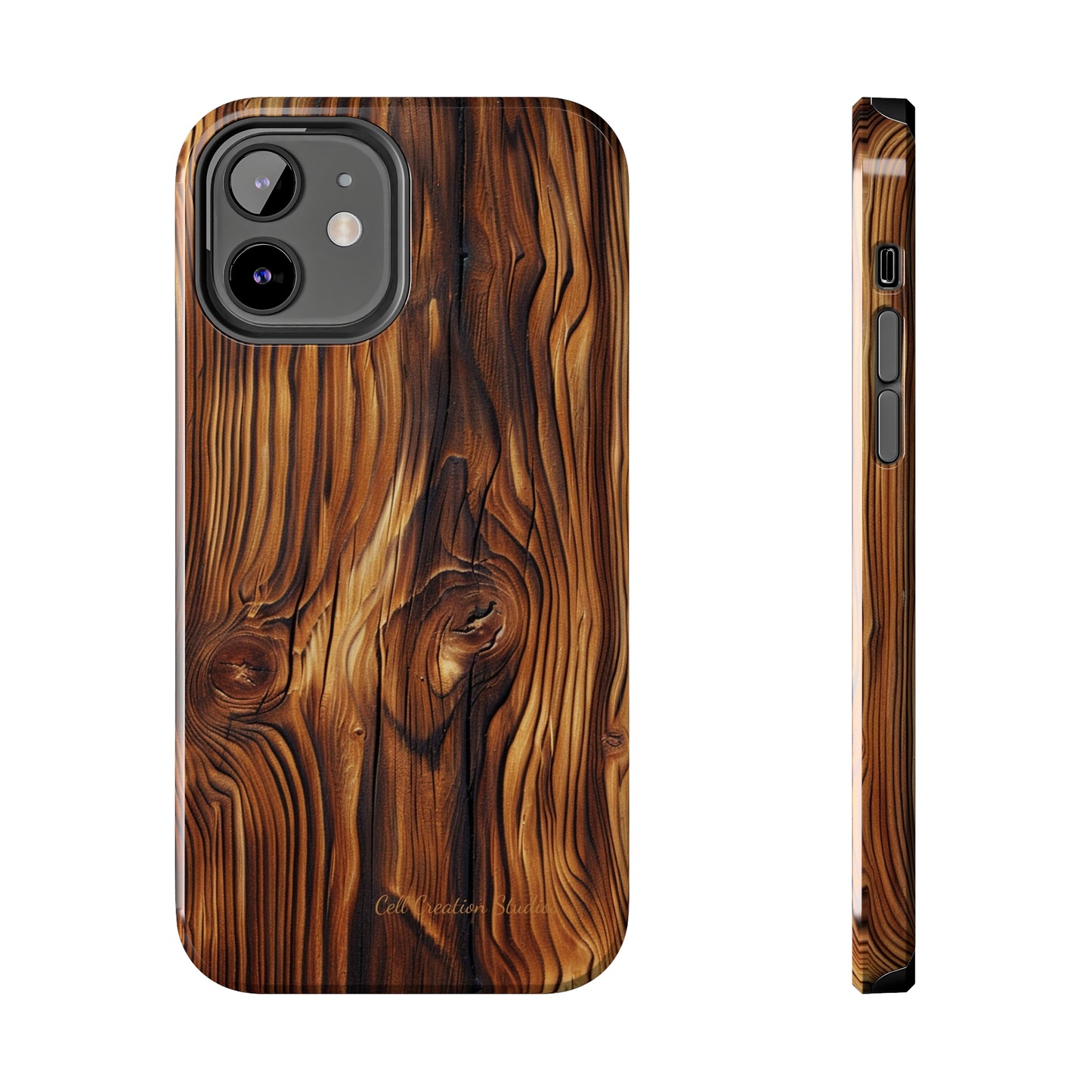 "Wood Grain Elegance" -Tough iPhone Cases