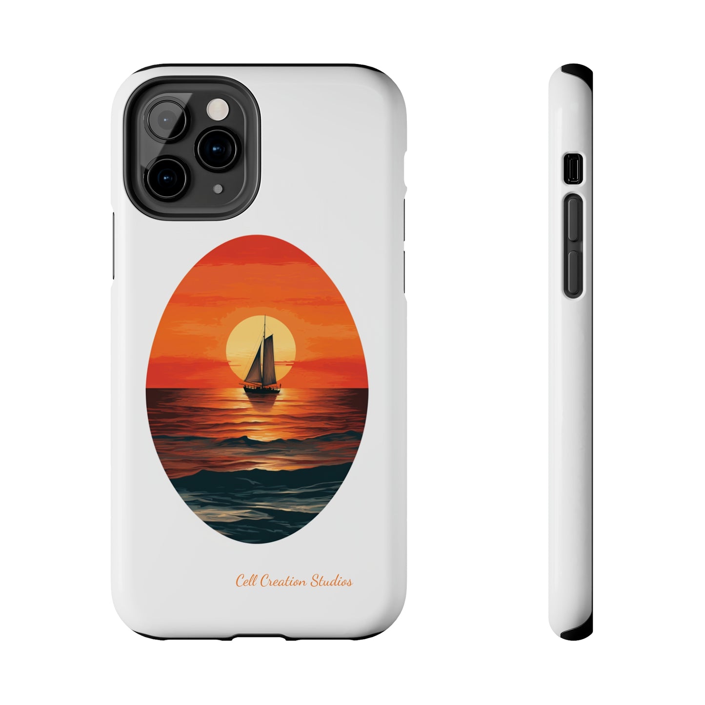 "Sailboat Sunset Serenity" -Tough iPhone Cases