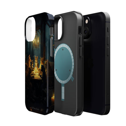 Introducing the "Paws & Whiskers Soirée" Cell Phone Case – A Feast of Friendship Under the Stars! -MagSafe Tough Cases