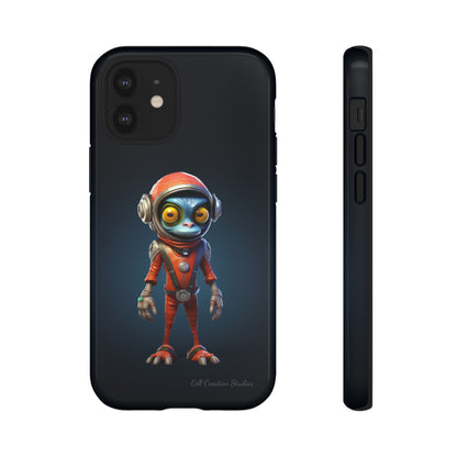 The "AstroGuard" Animated Blue Alien Astronaut Phone Case -Tough Cases