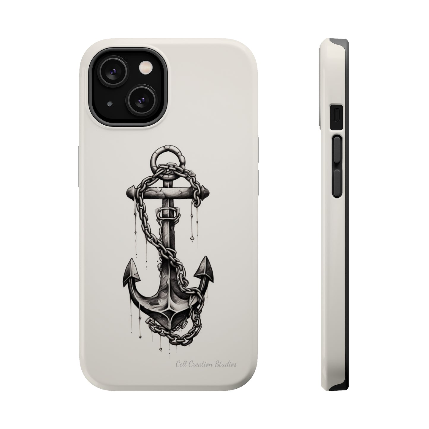 "Nautical Elegance Anchor" -MagSafe Tough iPhone Cases