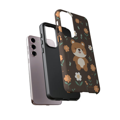 "Floral Bear Elegance" -Tough Phone Cases