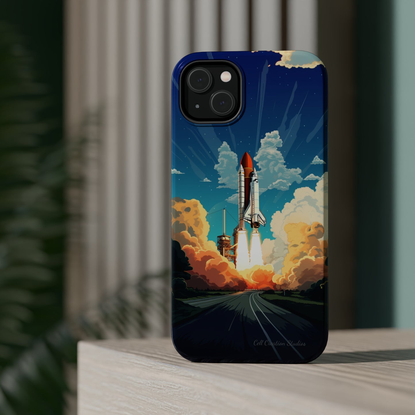 Introducing the "NASA Space Shuttle Launch" Cell Phone Case - Elevate Your Style to New Heights -MagSafe Tough Cases