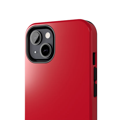 "Bold Crimson Shield" -Tough iPhone Cases