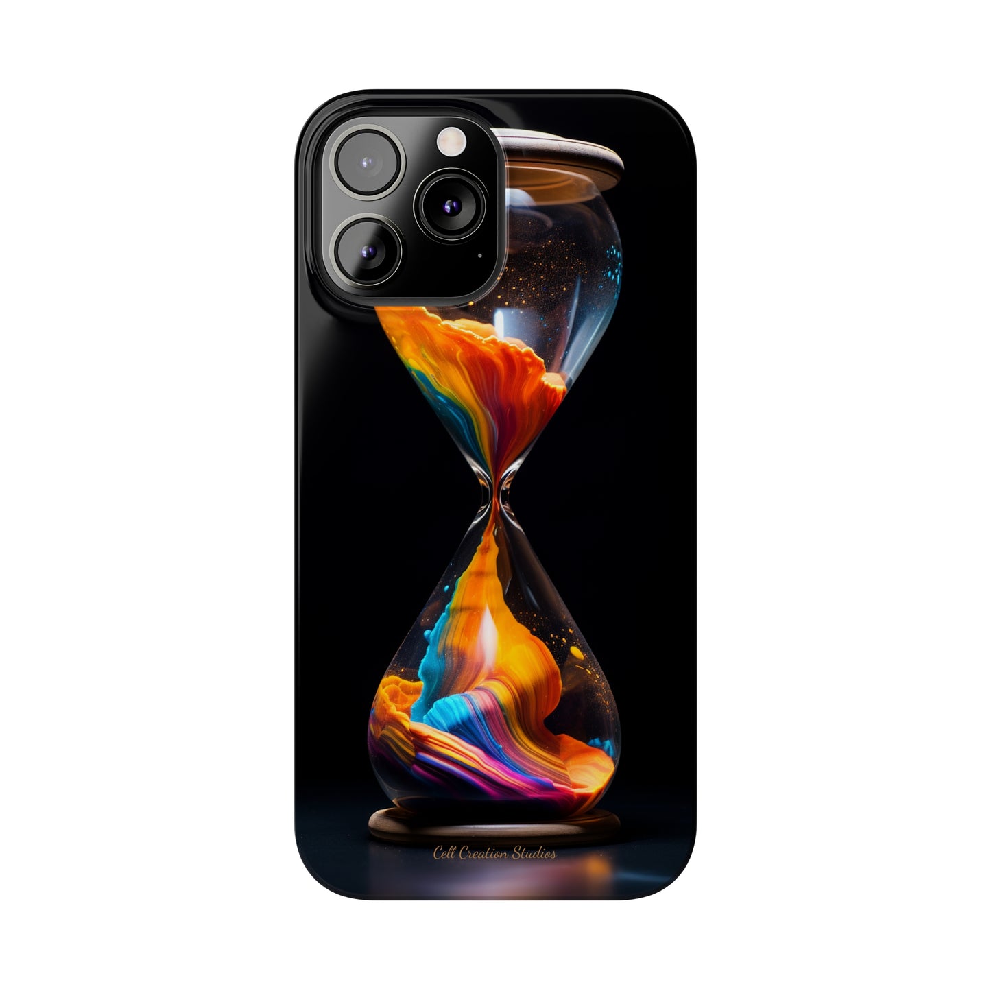 Introducing the "Vibrant Sands of Time" Cell Phone Case – Embrace the Beauty of Colorful Hourglass Design -Tough Cases