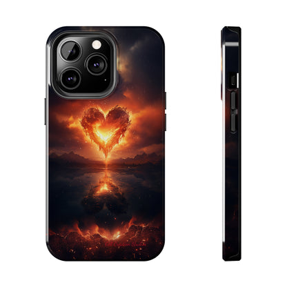 Introducing the "Flaming Heart" Cell Phone Case – Ignite Your Passion! -Tough Phone Cases