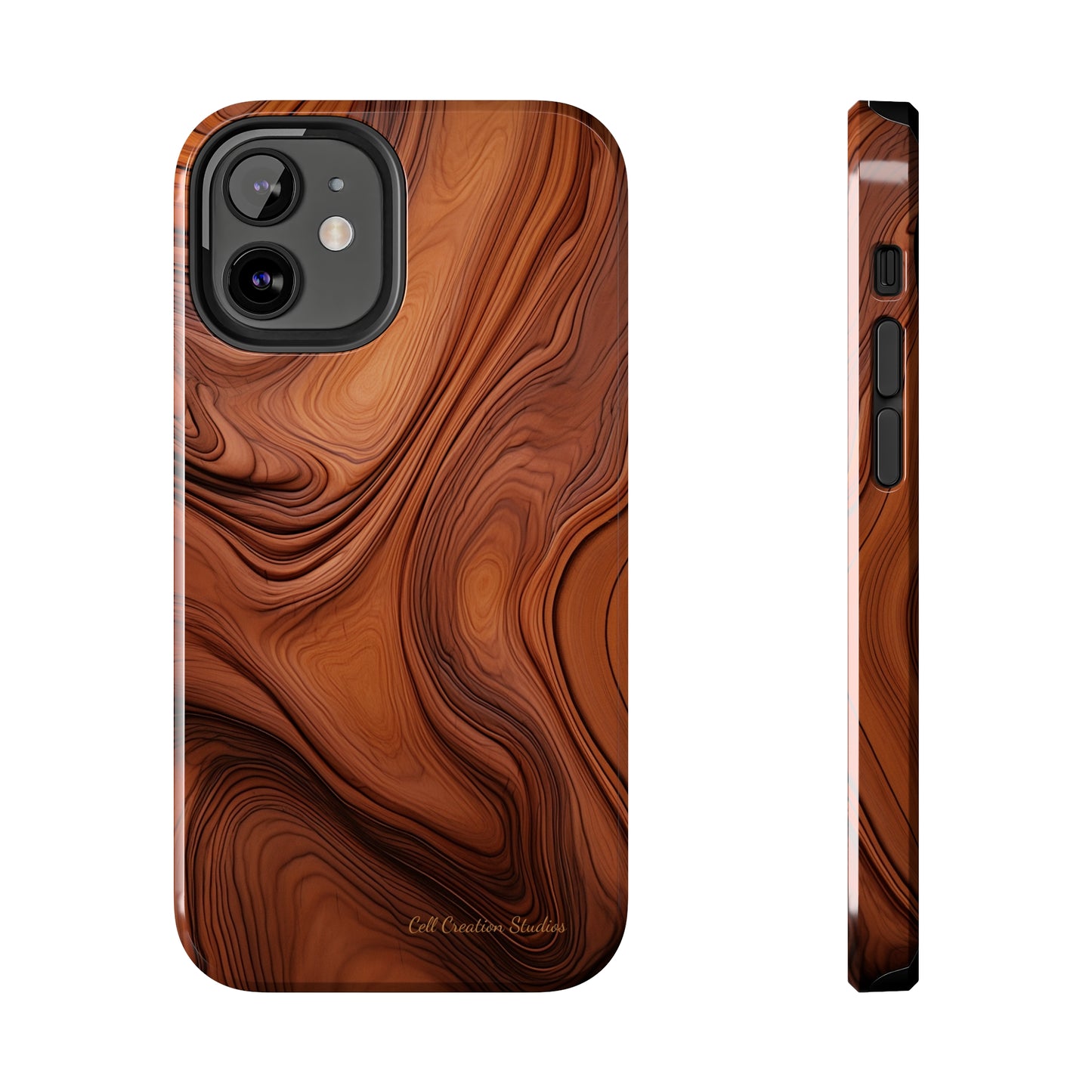 The "Natural Elegance" Wood Pattern Phone Case -Tough Phone Cases