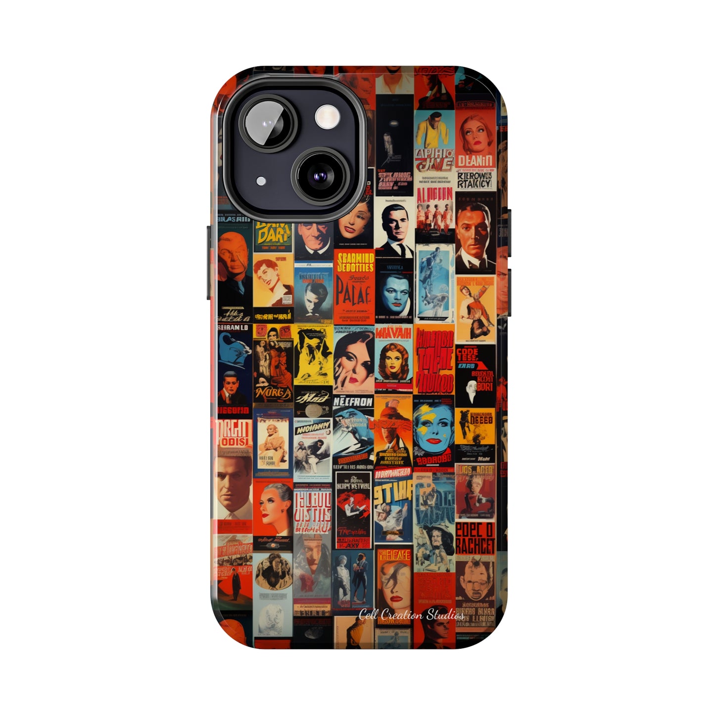 Introducing the "Vintage Movie Poster Collage" Cell Phone Case – Timeless Hollywood Charm -Tough Phone Cases