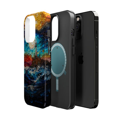 "Coastal Canvas Guardian" -MagSafe Tough iPhone Cases