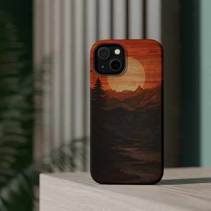 The "Sunset Mountains" Phone Case -MagSafe Tough Cases