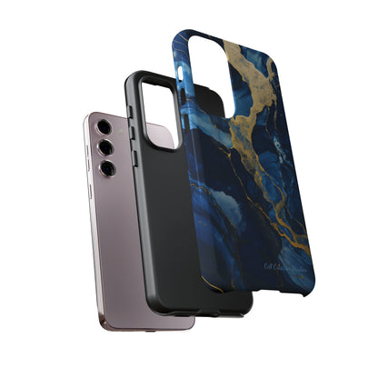 "Azure Elegance Marble" -Tough Samsung Cases