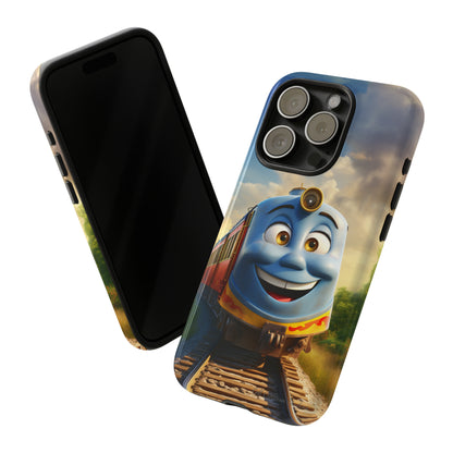 The "Smiling Blue Train" Phone Case -Tough Cases