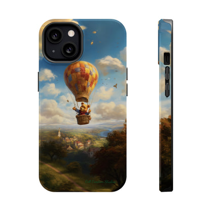 Introducing the "Winnie-The-Pooh's Balloon Adventure" Cell Phone Case – Soar to New Heights in Style -MagSafe Tough Cases