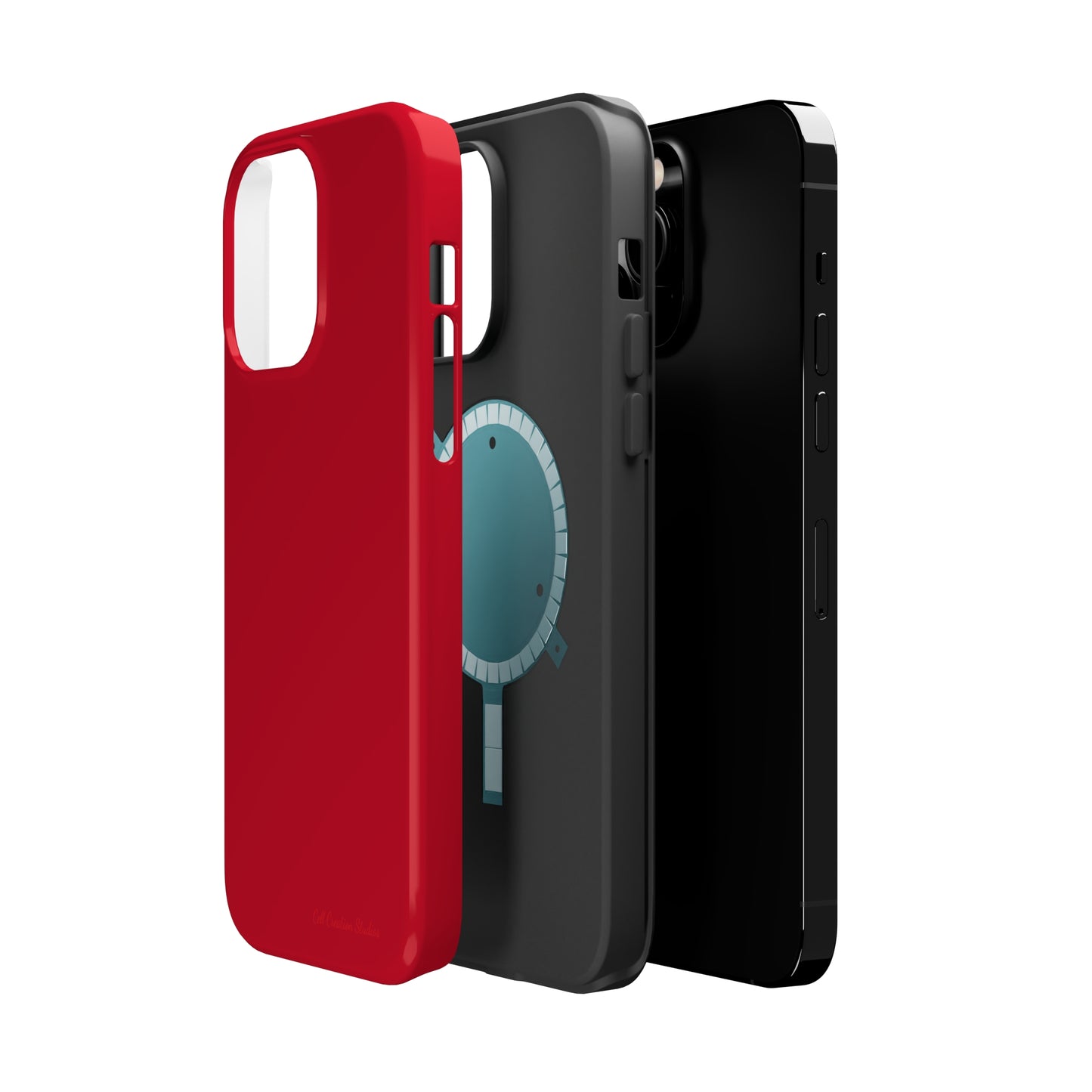 "Bold Crimson Shield" -MagSafe Tough iPhone Cases