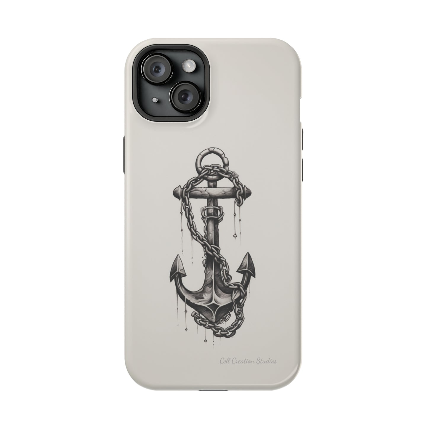 "Nautical Elegance Anchor" -MagSafe Tough iPhone Cases