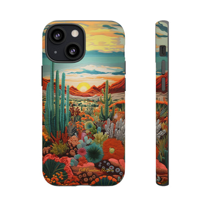 "Desert Bloom Embroidery" -Tough iPhone Cases