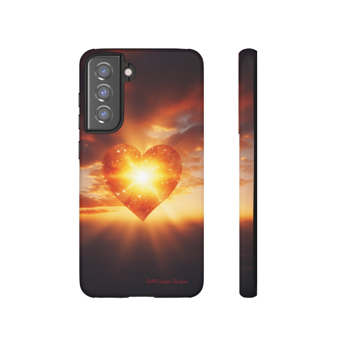 Introducing the "Sunlit Heart" Cell Phone Case – Embrace Love and Radiance -Tough Cases