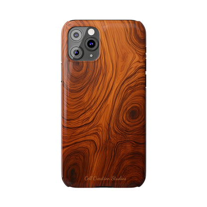 Introducing the "Natural Woodgrain" Cell Phone Case – Embrace Organic Beauty with Wood Pattern Design -Slim Phone Cases