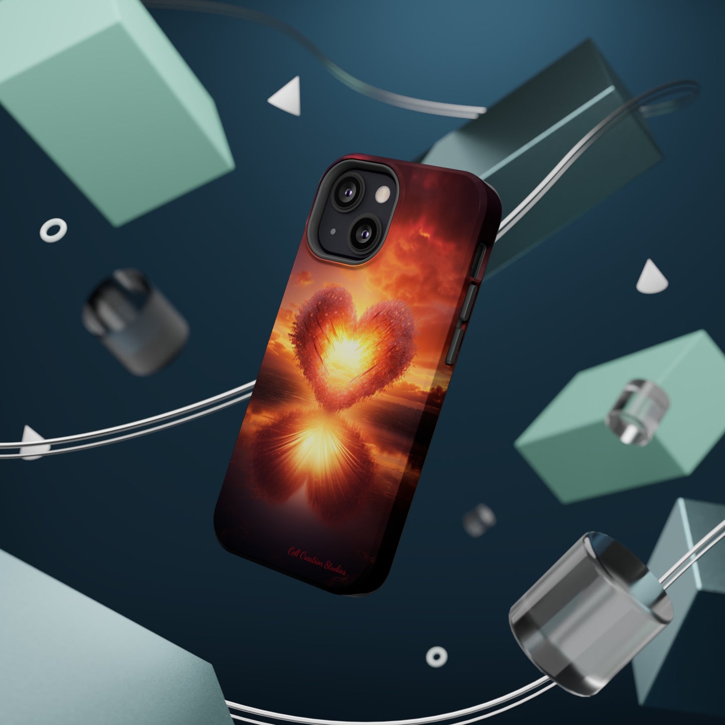 Introducing the "Sun-Kissed Heart" Cell Phone Case – Radiate Love and Light -MagSafe Tough Cases