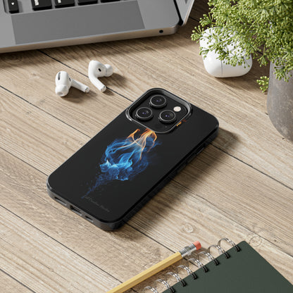 "Elegant Blue and Orange Flame" Phone Case: Ignite Your Style -Tough Phone Cases