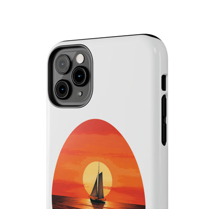 "Sailboat Sunset Serenity" -Tough iPhone Cases