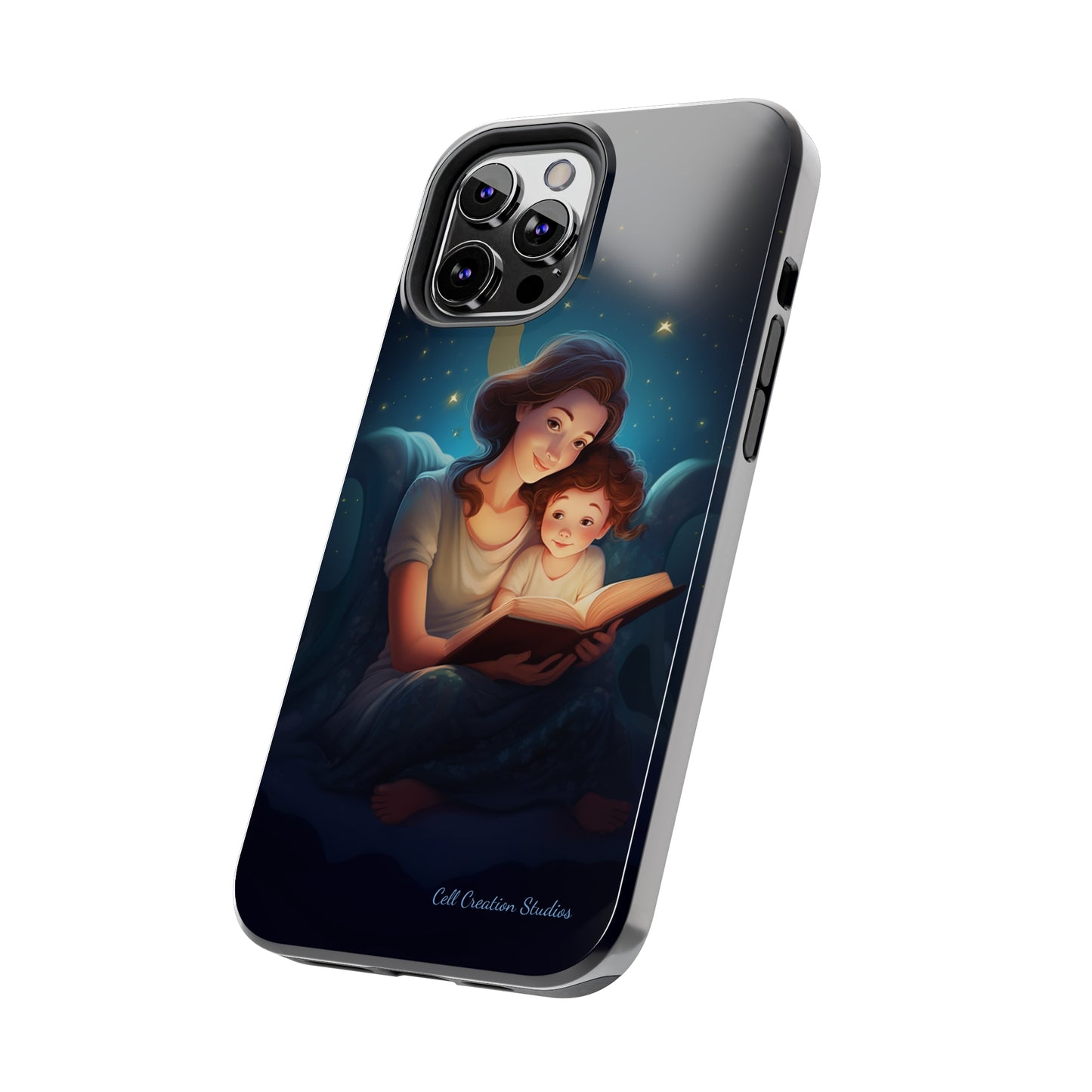 Introducing the "Bedtime Story Bliss" Cell Phone Case – Cherish Heartwarming Moments with Every Glance -Tough Phone Cases