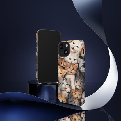 "Kitten Cuddle Haven" Phone Case -Tough Cases