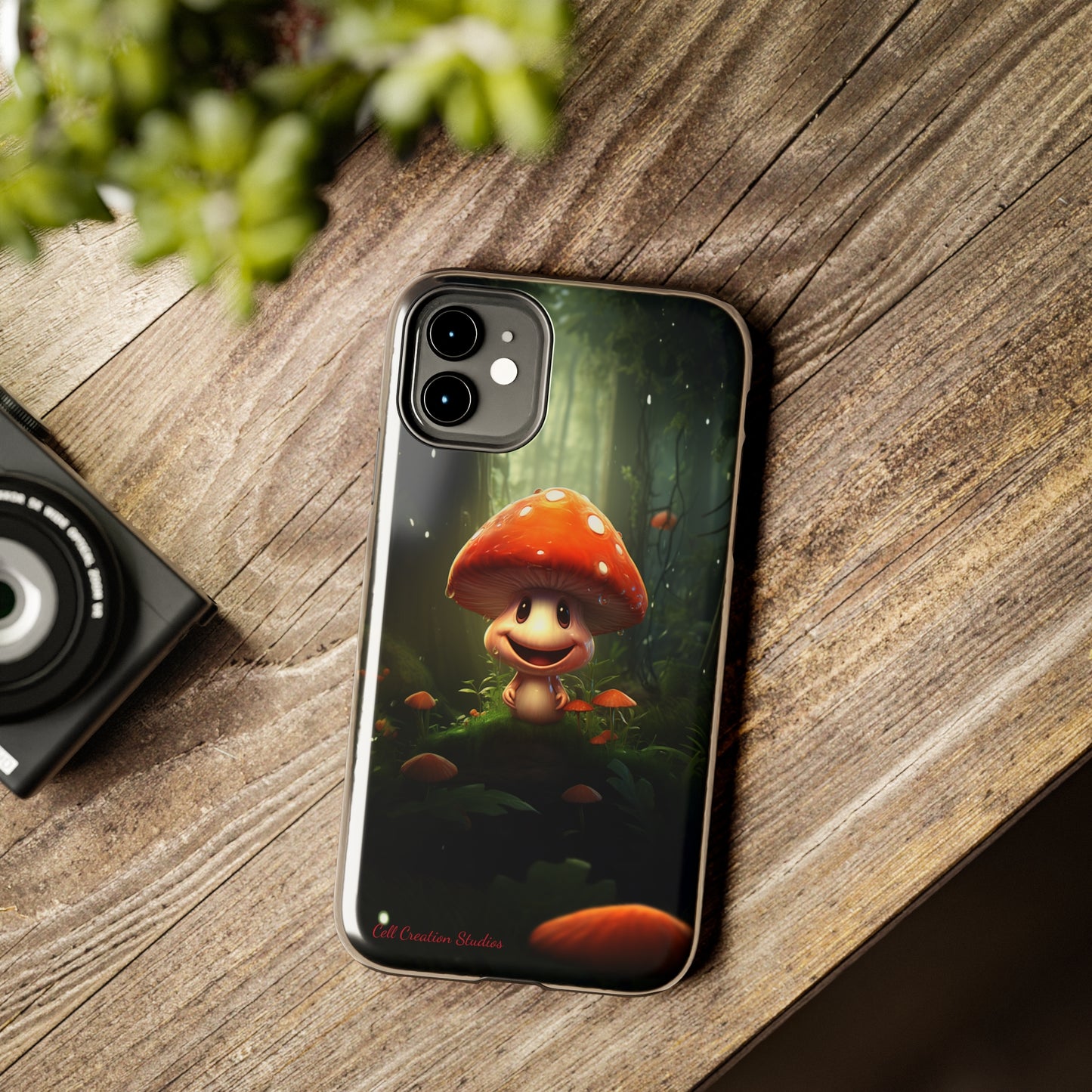 Introducing the "Cheerful Smiling Mushroom" Cell Phone Case – Spread Joy with Every Glance -Tough Phone Cases