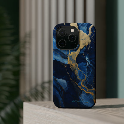 "Azure Elegance Marble" -MagSafe Tough iPhone Cases