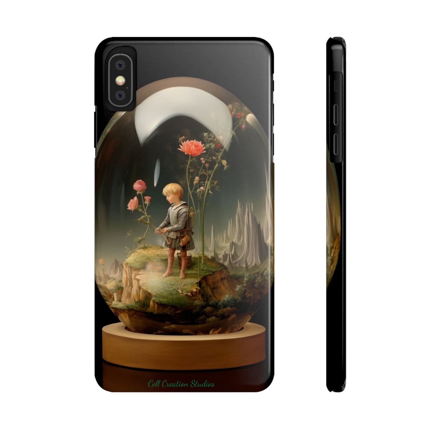 Introducing the "Miniature Gardener" Cell Phone Case – Embrace Your Imagination with a Captivating Glass-Encased Design -Slim Phone Cases