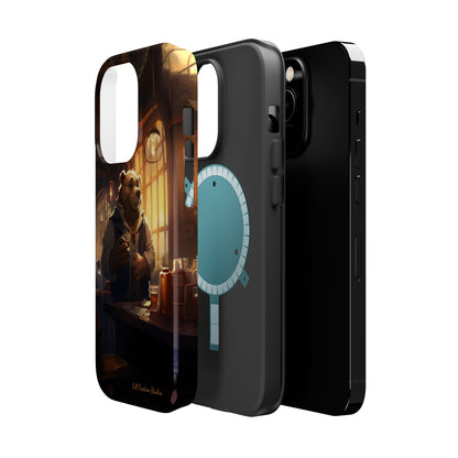 Introducing the "Bar-Hopping Bear" Cell Phone Case – Unleash Your Wild Side -MagSafe Tough Cases