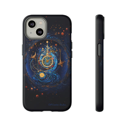 "Cosmic Clock Elegance" -Tough iPhone Cases