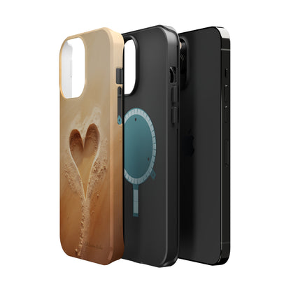 "Eternal Love: Sand Heart" Cell Phone Case -MagSafe Tough Cases