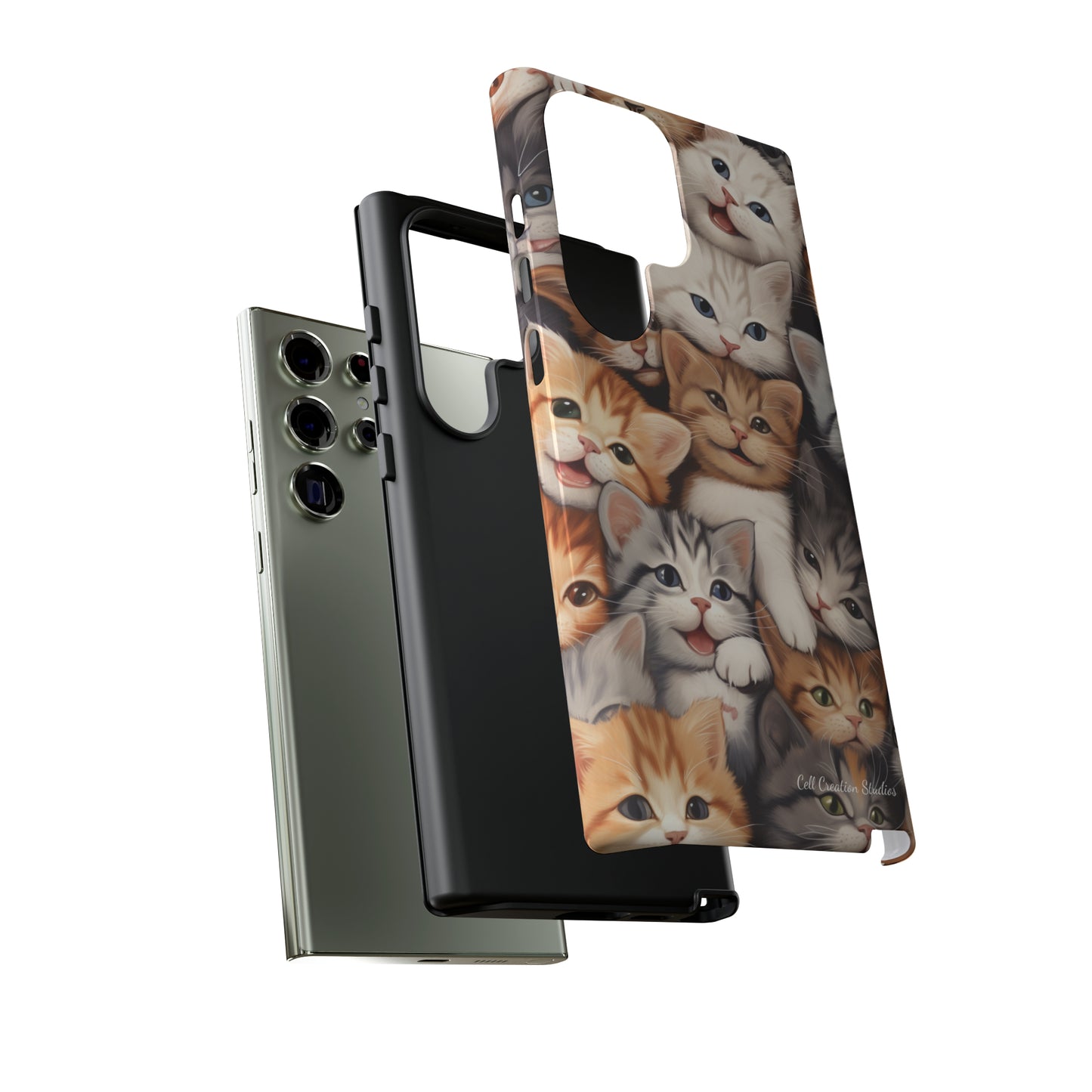 "Kitten Cuddle Haven" Phone Case -Tough Cases