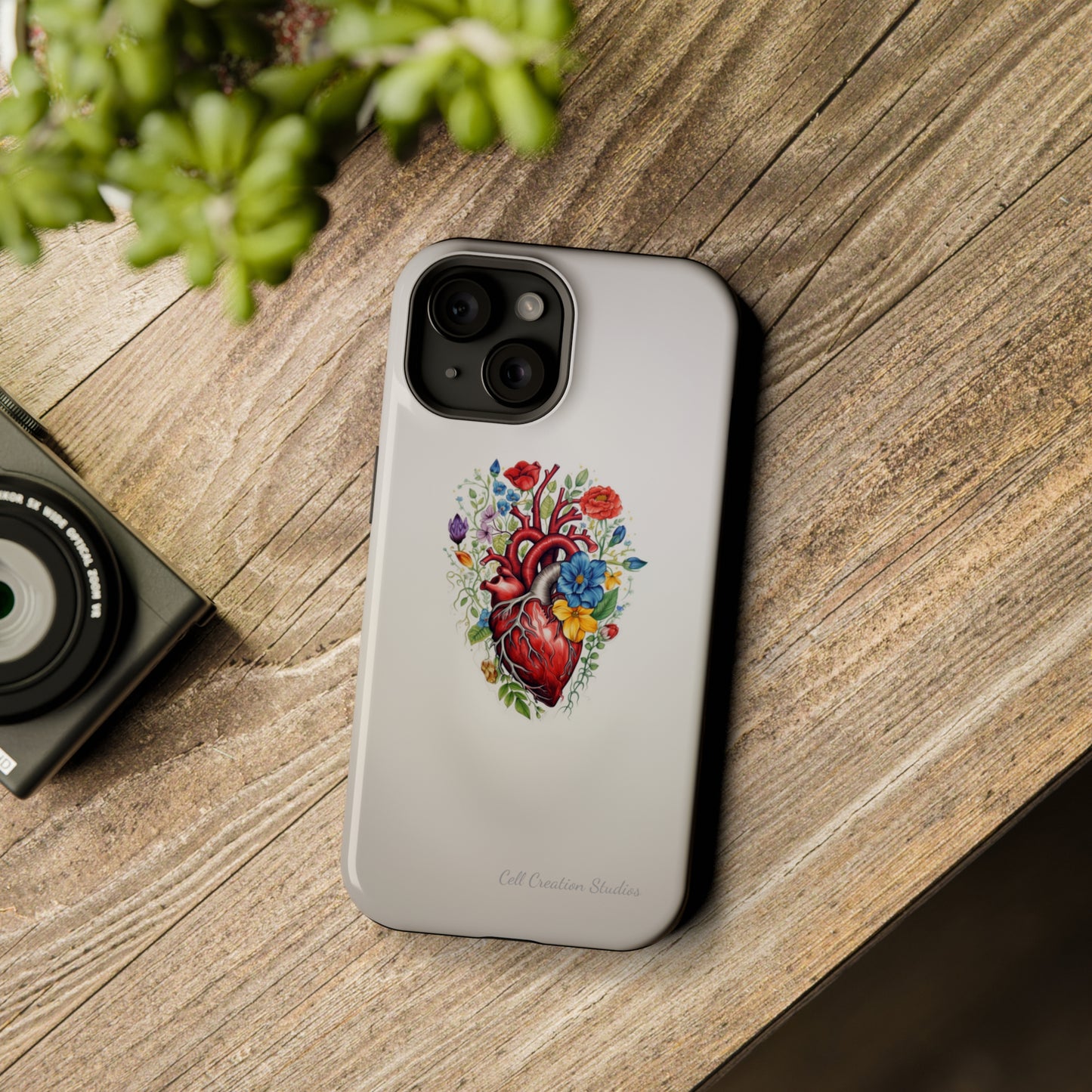 "Floral Heart Harmony" -MagSafe Tough iPhone Cases