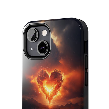 Introducing the "Flaming Heart" Cell Phone Case – Ignite Your Passion! -Tough Phone Cases